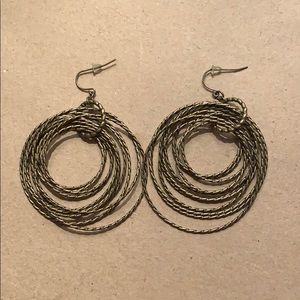 Bronze Circle Earrings